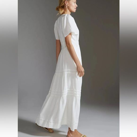 Anthropologie White Somerset Maxi Dress - Picture 7 of 10